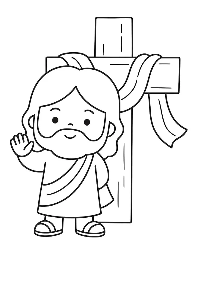 desenhos de jesus para colorir e imprimir para imprimir e colorir - imagem 6